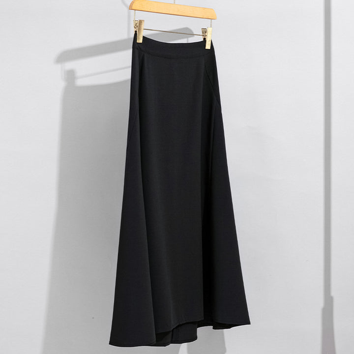 Damen Fließender Maxirock mit hohem Bund, A‑Linie und elegantem Fall Echoarchiv