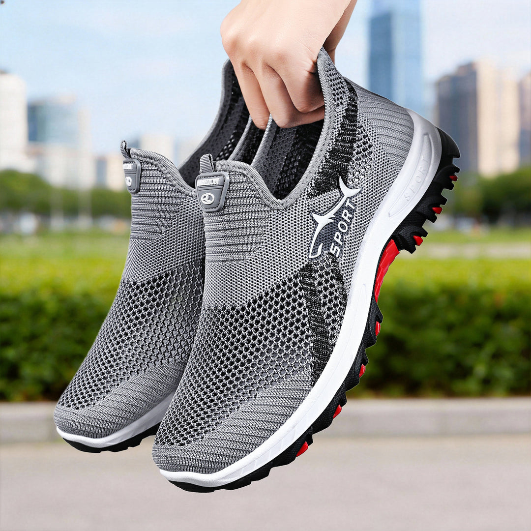 Unisex nan atmungsaktive Strick-Slip-On Trekkingsneaker mit flexibler EVA-Zwischensohle und griffiger Outdoor-Profilsohle Echo Archiv