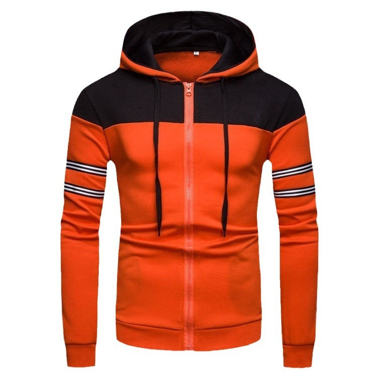 Herren sportlicher Kapuzenpullover mit kontrastierenden Einsätzen Echoarchiv