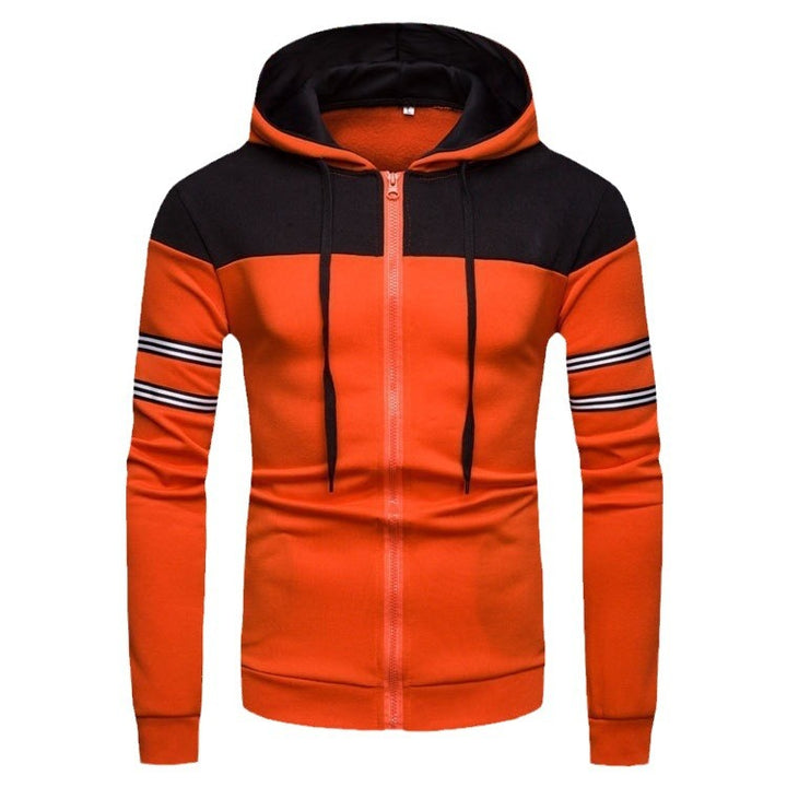 Herren sportlicher Kapuzenpullover mit kontrastierenden Einsätzen Echoarchiv