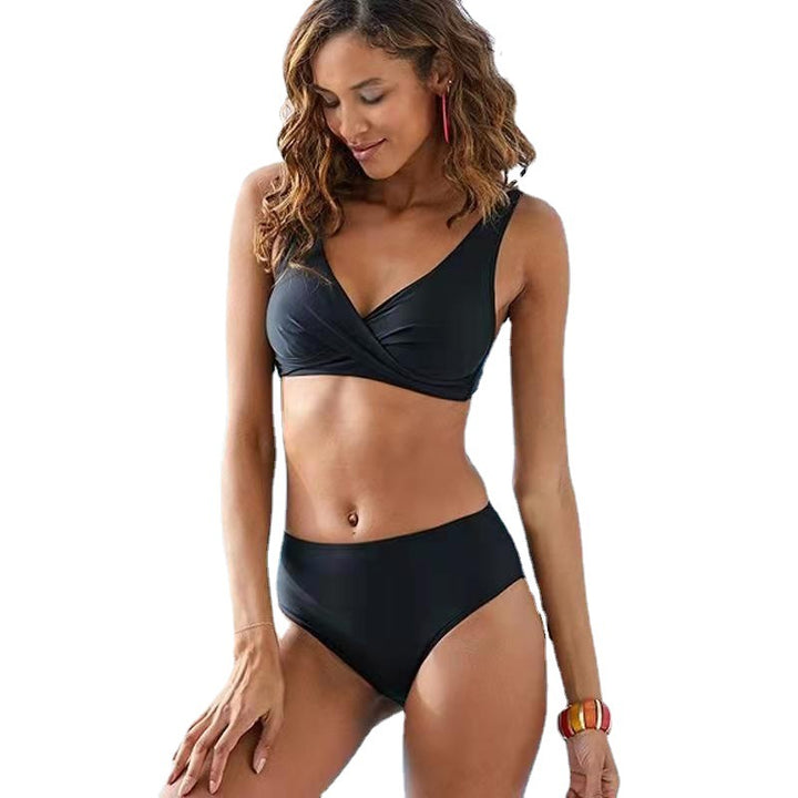 Damen Hochtailliertes Bikini-Set mit Wickeloberteil Echo Archiv