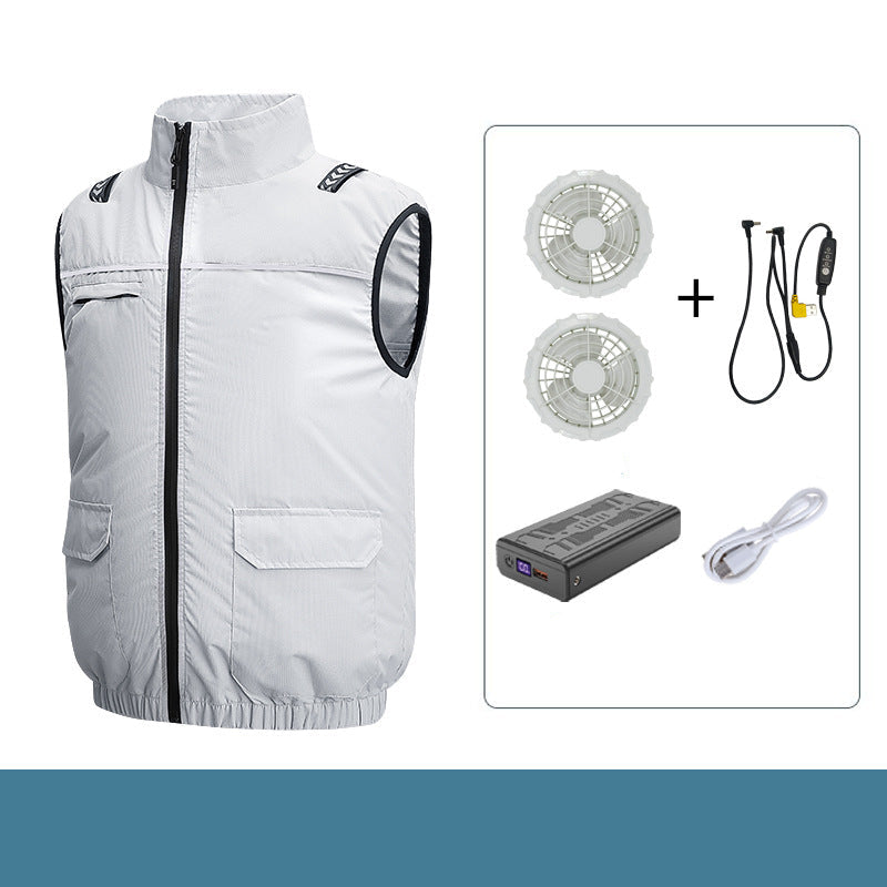 Unisex nan leichte kühlende Arbeitsweste mit integrierten Ventilatoren und externem Akku Echo Archiv