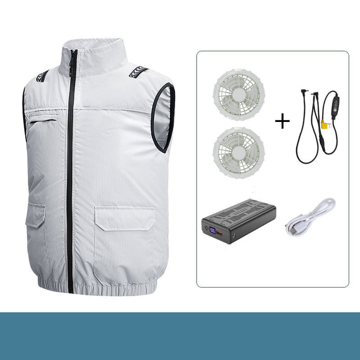 Unisex nan leichte kühlende Arbeitsweste mit integrierten Ventilatoren und externem Akku Echo Archiv