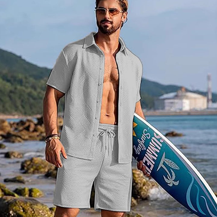 Herren lässiges Strandhemd und Shorts Set mit atmungsaktivem Material Echoarchiv
