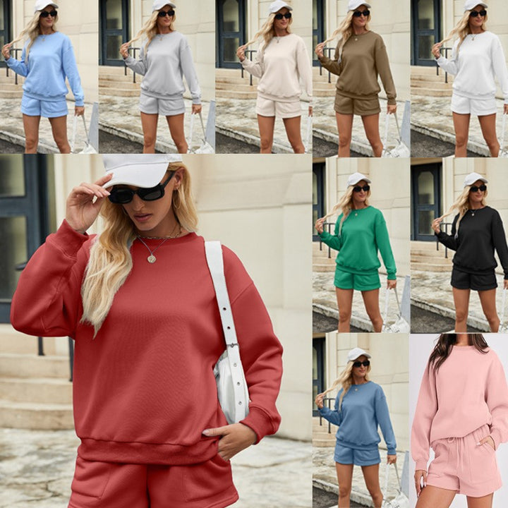 Damen Lässiges Sweatset mit Oversize‑Sweatshirt und hochgeschnittenen Shorts Echo Archiv
