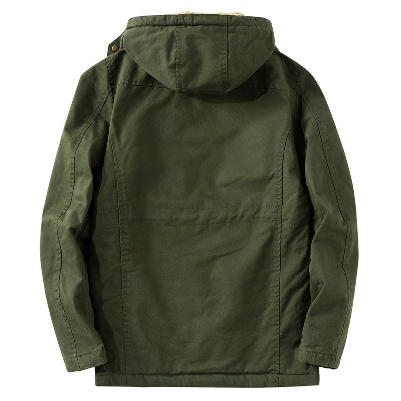Herren Thermo-Canvasparka mit Kunstfell-Innenfutter, Kapuze und Multifunktions-Taschen Echo Archiv