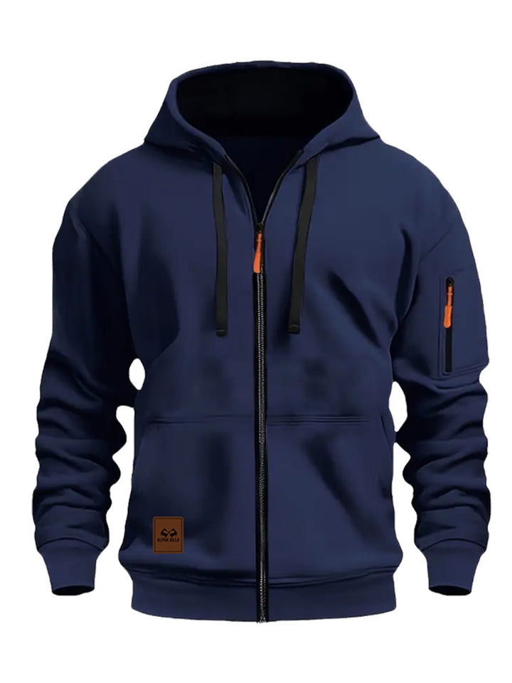 Herren Sportliche Fleecejacke mit Kapuze Echo Archiv