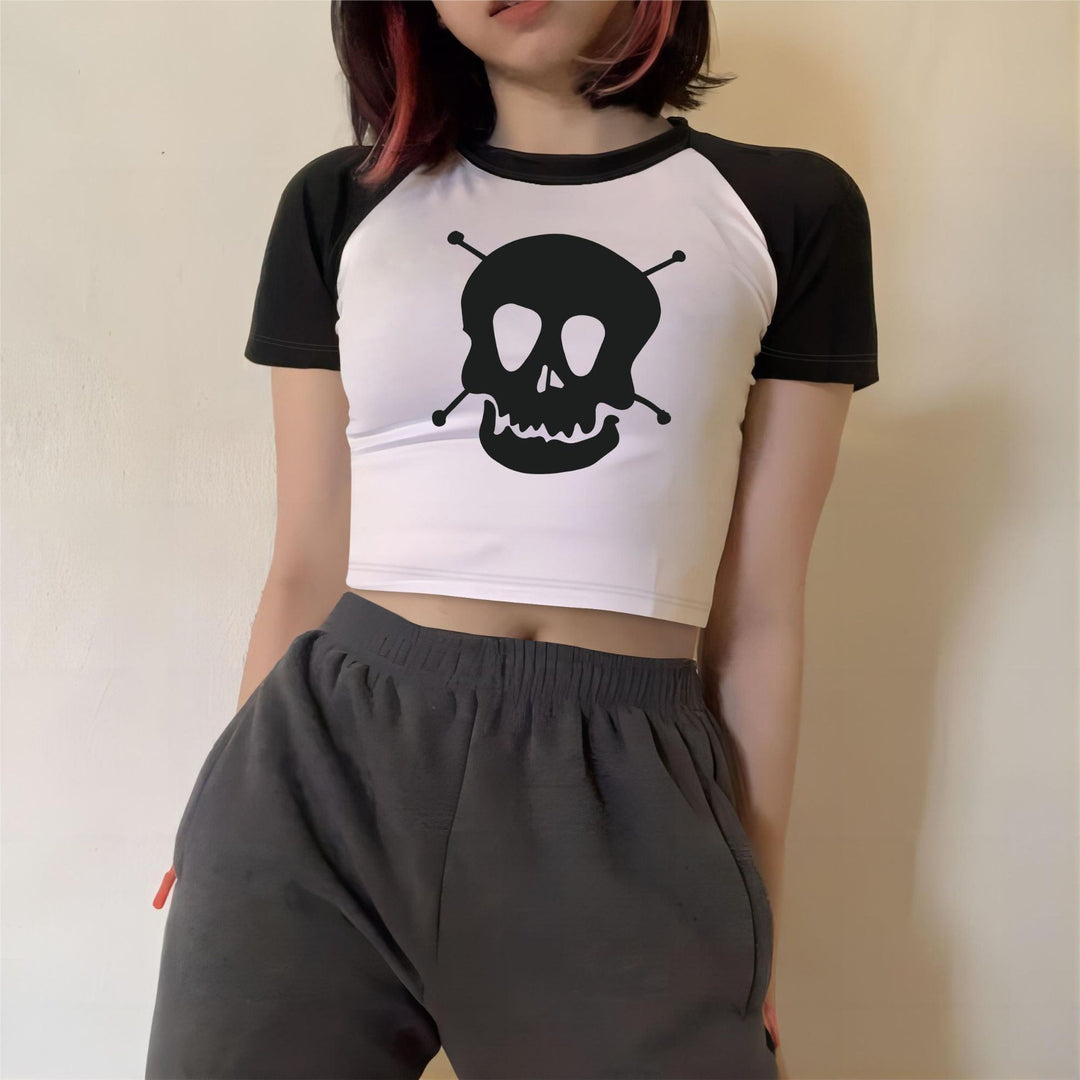 Damen Crop-Top mit motivierendem Schriftzug und lässigem Schnitt Echo Archiv