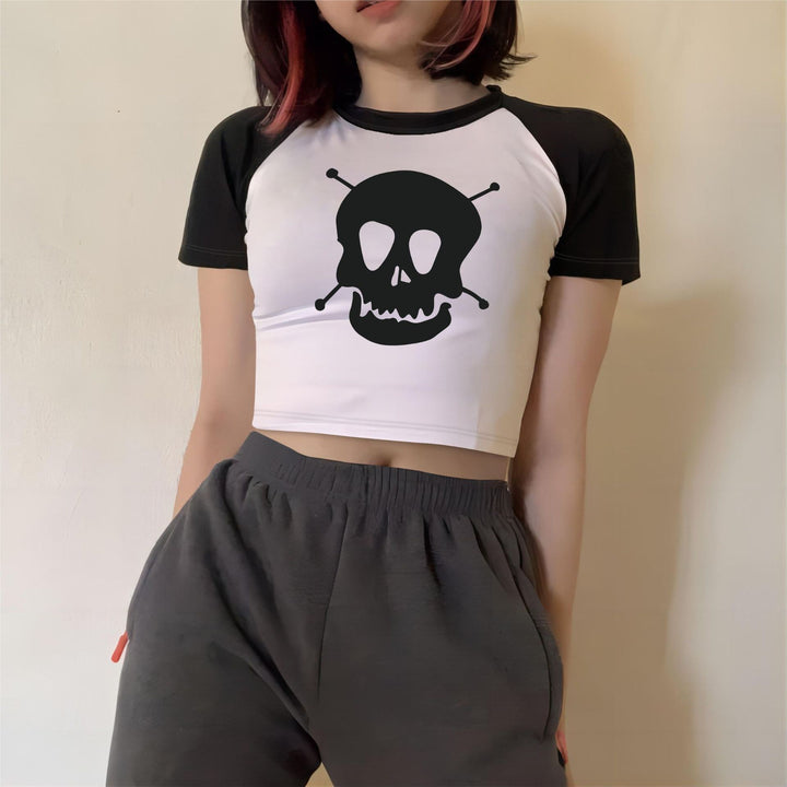 Damen Crop-Top mit motivierendem Schriftzug und lässigem Schnitt Echo Archiv