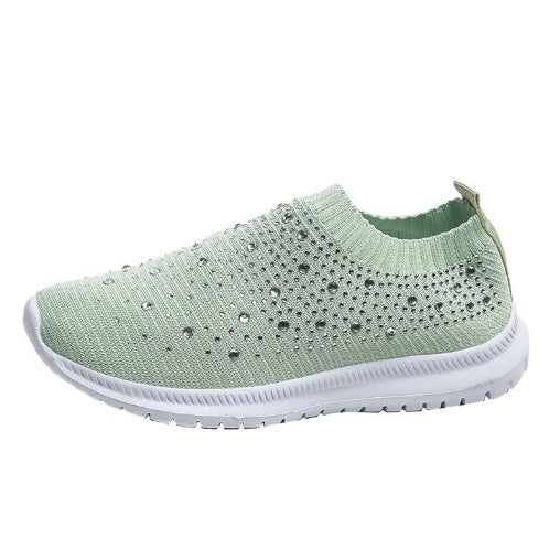 Damen Elastischer Slip-On Strick-Sneaker mit Strassbesatz Echo Archiv