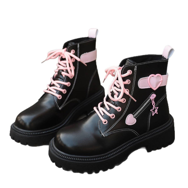 Damen Modische High-Top Boots mit Herz-Details Echo Archiv