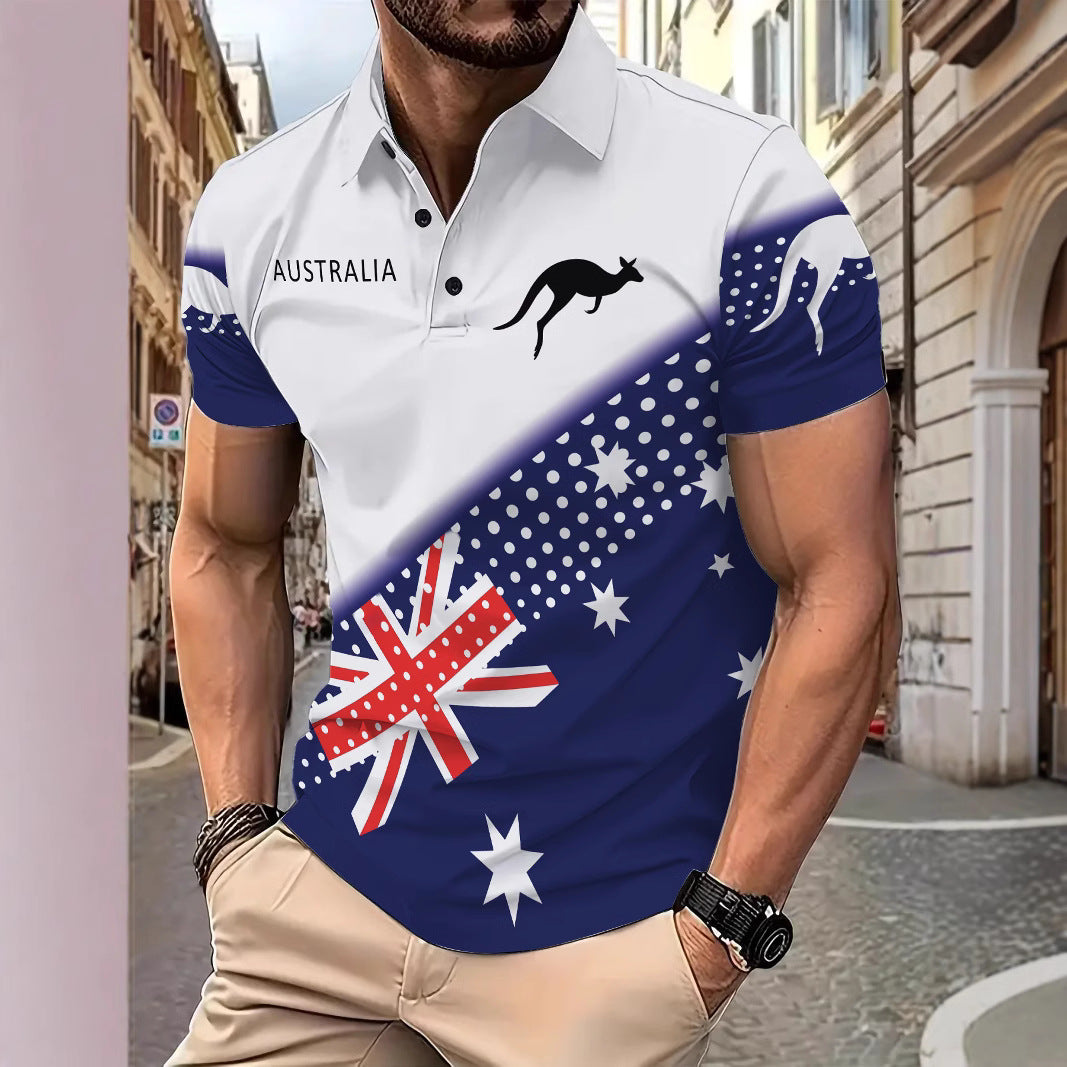 Herren Polohemd mit kreativem Australien-Design Echoarchiv
