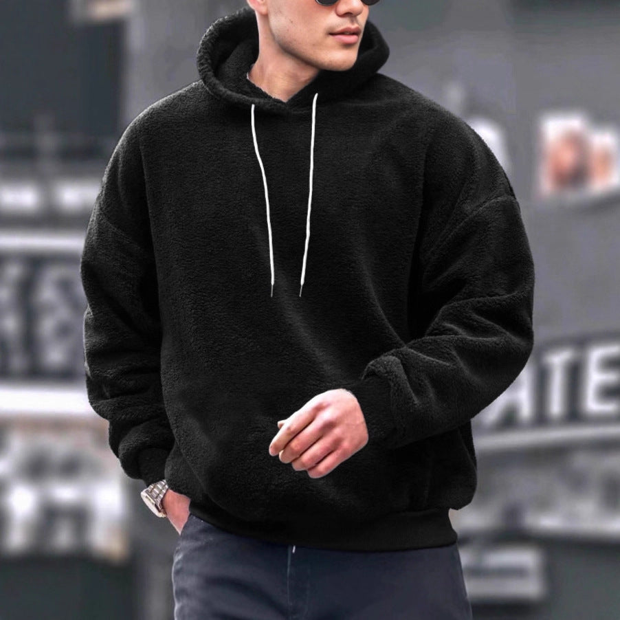 Herren kuscheliges Kapuzensweatshirt aus weichem Fleece Echoarchiv