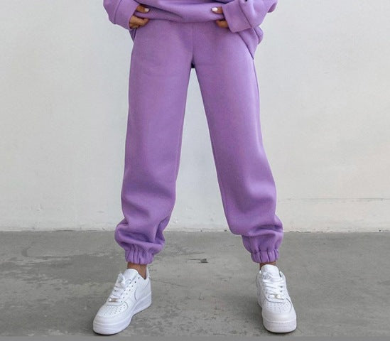 Damen nan gemütliches Lounge-Jogginganzug-Set mit Oversize-Hoodie und elastischer High-Waist Jogginghose Echo Archiv
