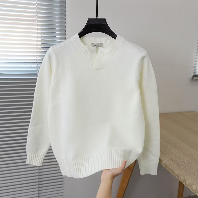 Damen Eleganter Strickpullover mit Stehkragen – Mavelle