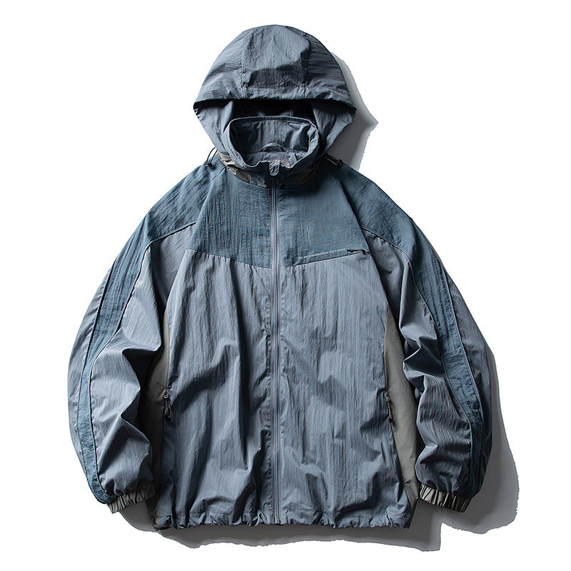 Herren Weite technische Nylon-Cargohose mit elastischem Bund und Paneel-Details Echoarchiv