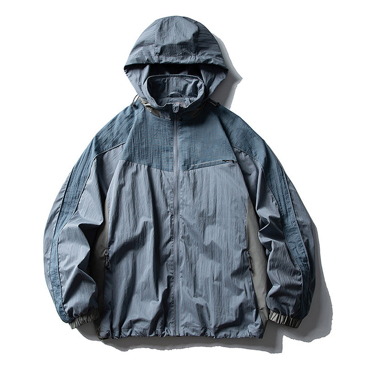 Herren Weite technische Nylon-Cargohose mit elastischem Bund und Paneel-Details Echoarchiv