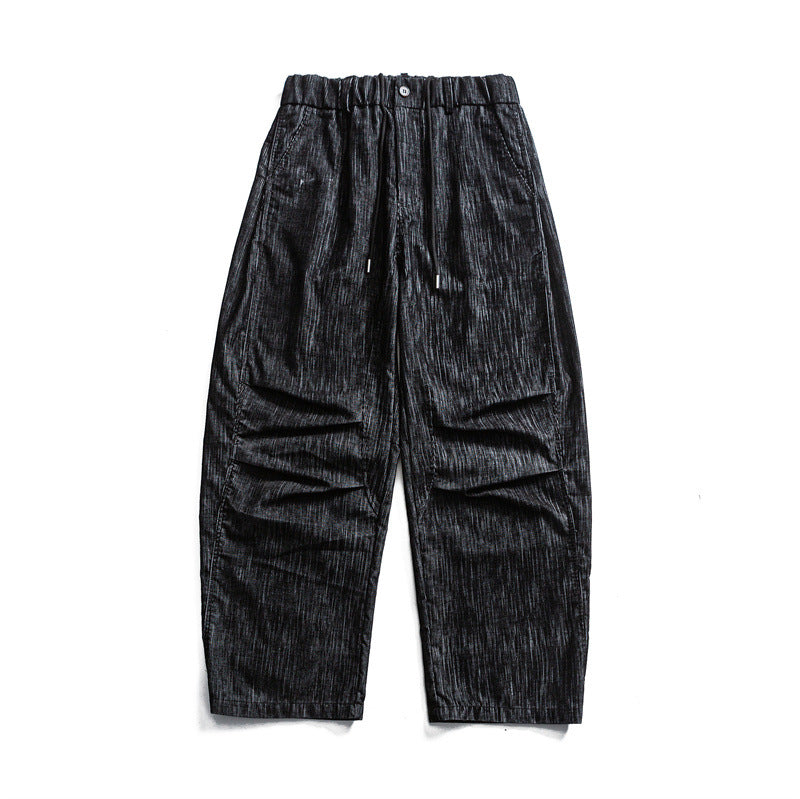 Herren weite Cordhose im Workwear‑Look mit elastischem Bund, Kordelzug und Kniefalten Echoarchiv