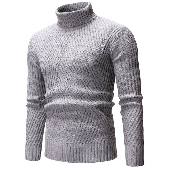 Herren Modischer Rollkragenpullover mit strukturiertem Design Echoarchiv