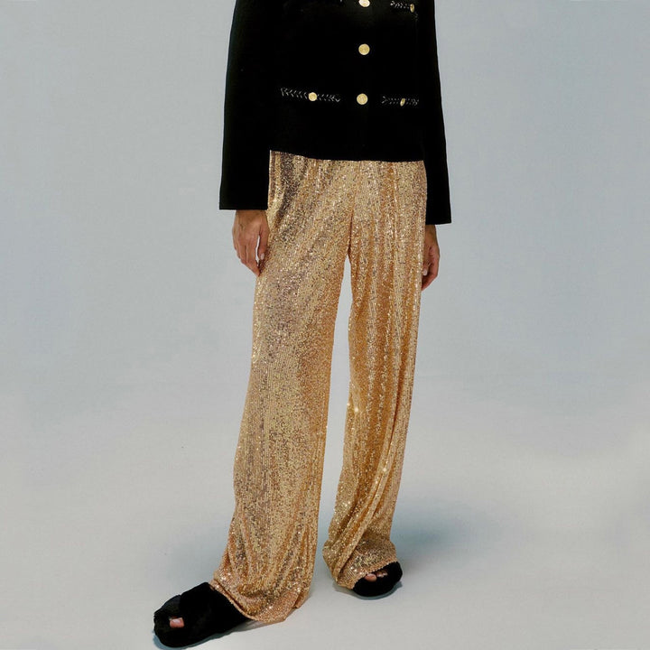 Damen Glamouröse Pailletten-Hose Echoarchiv