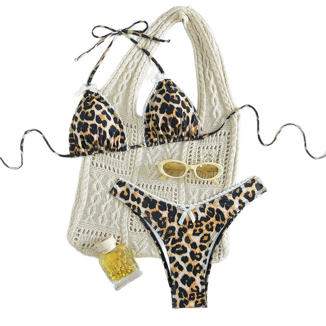 Damen modern geschnittenes Bikini-Set mit Schlangenmuster Echo Archiv