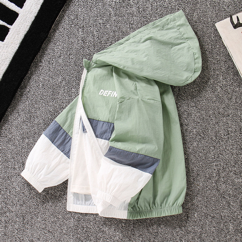 Unisex nan leichte winddichte Kapuzenjacke mit Reißverschluss und elastischen Bündchen  Echo Archiv