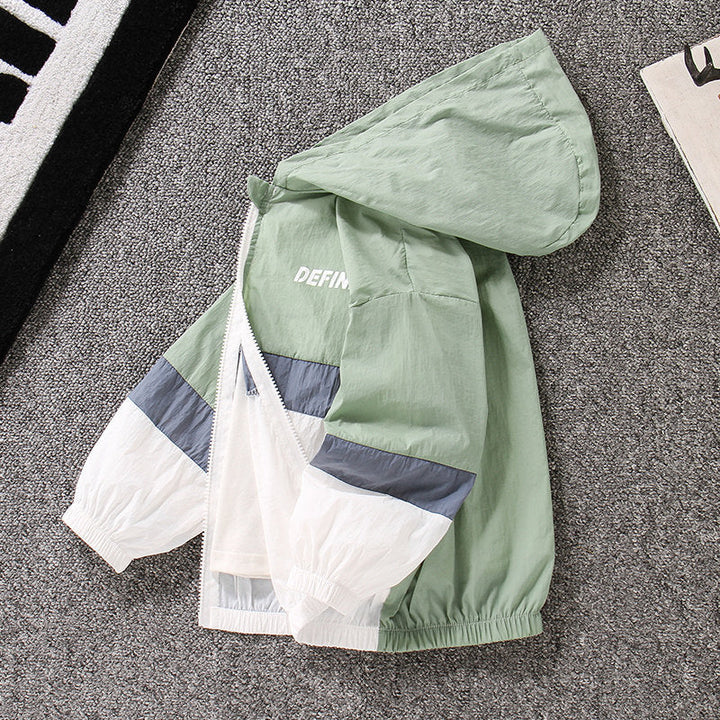 Unisex nan leichte winddichte Kapuzenjacke mit Reißverschluss und elastischen Bündchen  Echo Archiv