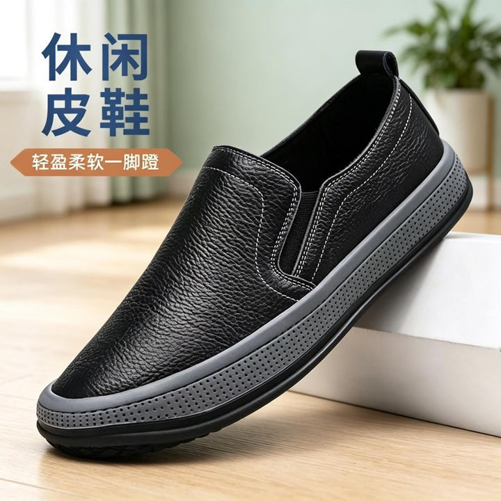 Herren Bequeme Slip-On Sneakers aus Leder Echoarchiv