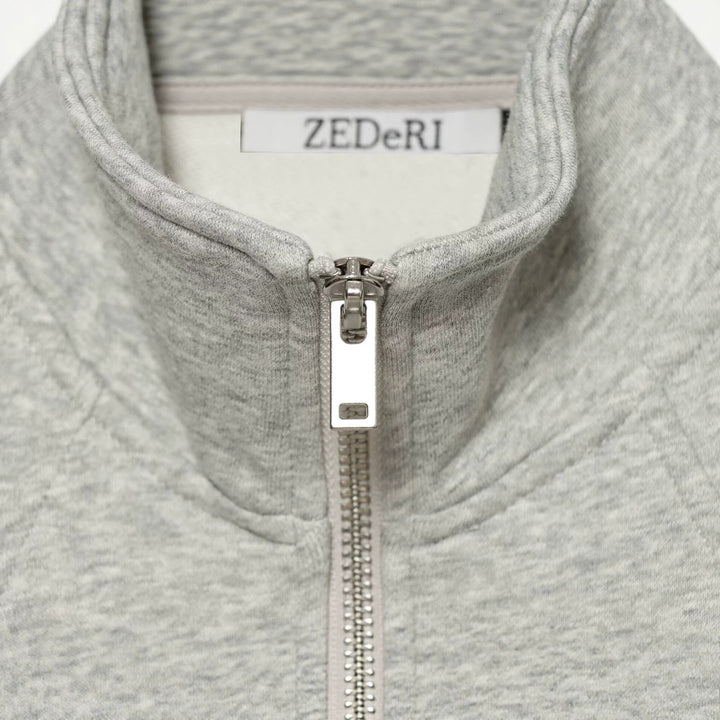 Damen Taillierter Sweatshirtcardigan mit durchgehendem Reißverschluss, Stehkragen und Raglanärmeln Echo Archiv