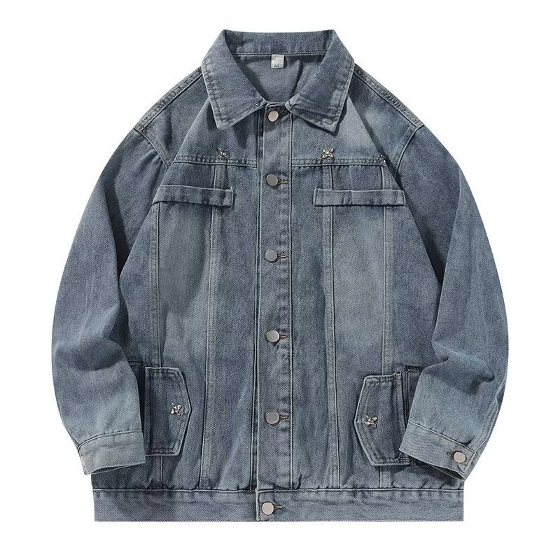 Herren lässige Denimjacke mit klassischen Details Echoarchiv