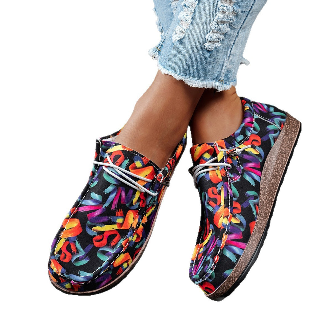 Damen Leichte Mokassin‑Sneaker mit ergonomischer Kork‑Optik‑Sohle – Névara