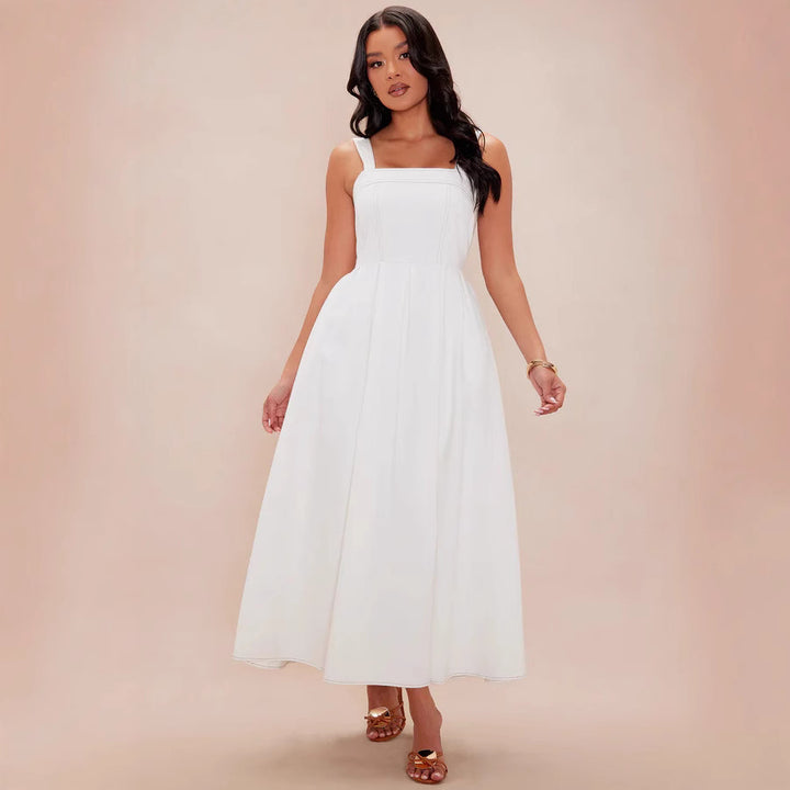 Damen Maxikleid mit schmalen Trägern und elegantem Schnitt Echo Archiv