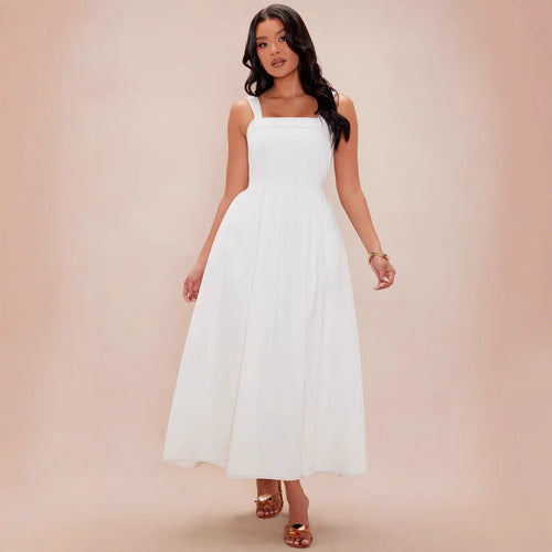 Damen Maxikleid mit schmalen Trägern und elegantem Schnitt Echo Archiv