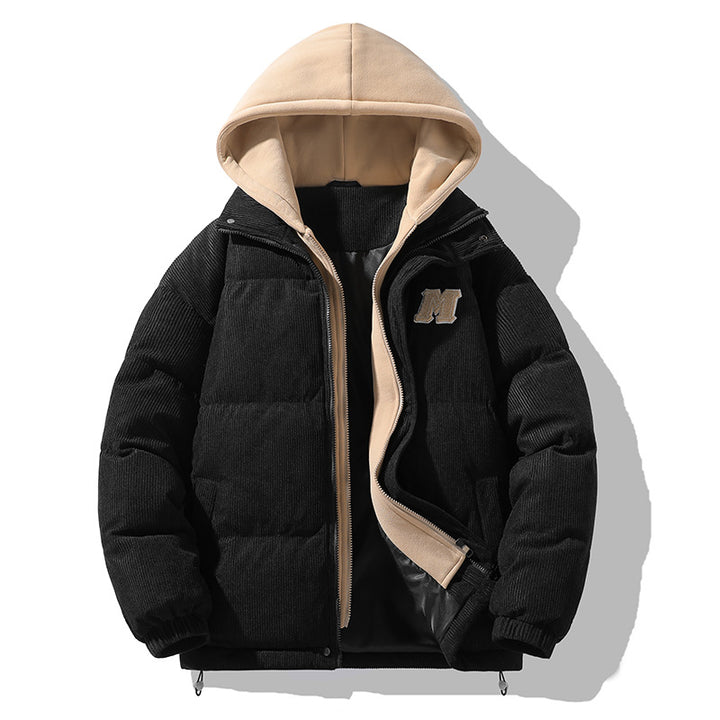 Herren Modische Steppjacke mit Kapuze Echoarchiv