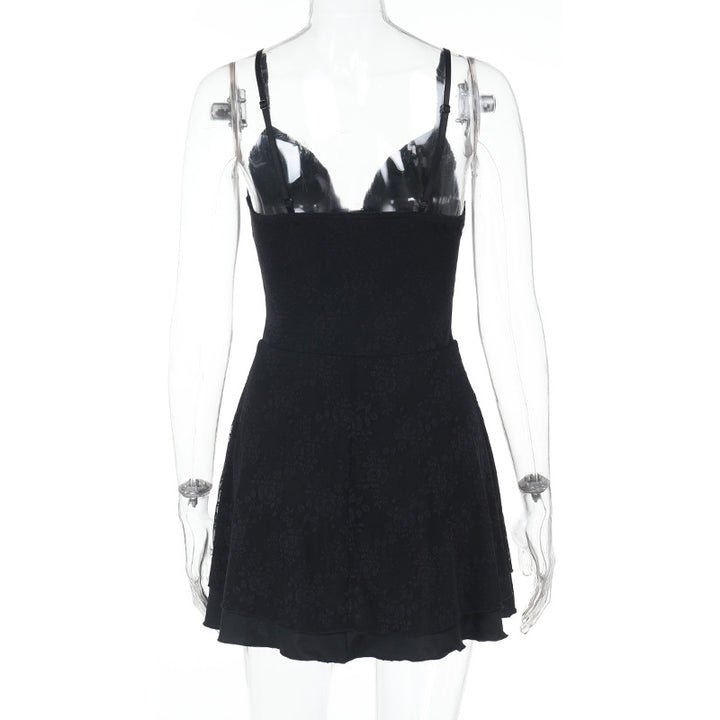 Damen ärmelloses Minikleid mit Spitzenapplikationen Echo Archiv