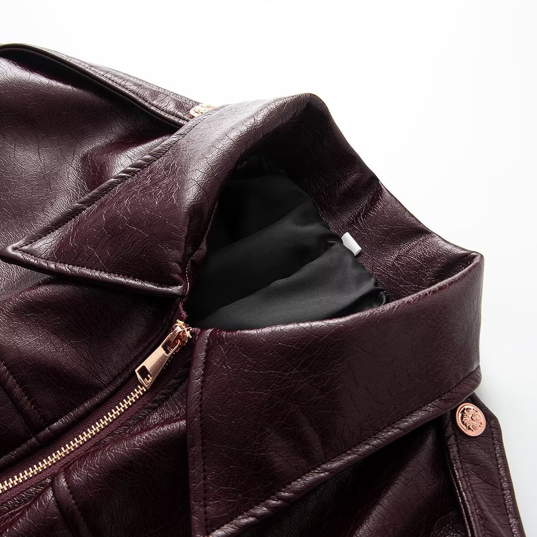 Damen Kurzjacke im Corsagenstil aus Lederoptik mit betonten Schultern Echoarchiv