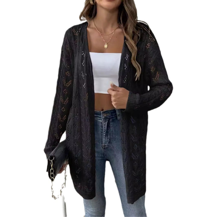 Damen luftiger Strickcardigan mit filigranem Lochmuster Echo Archiv