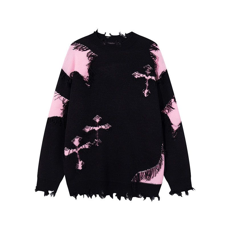 Damen Modischer Grobstrickpullover mit einzigartigem Zopfmuster Echoarchiv
