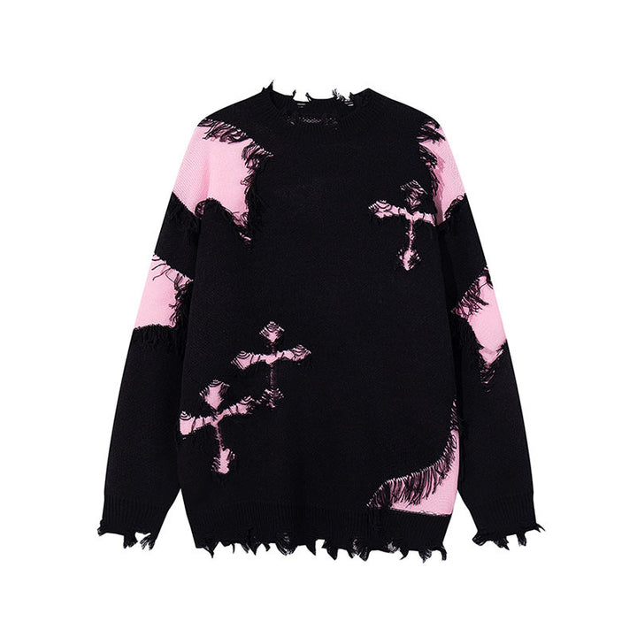 Damen Modischer Grobstrickpullover mit einzigartigem Zopfmuster Echoarchiv