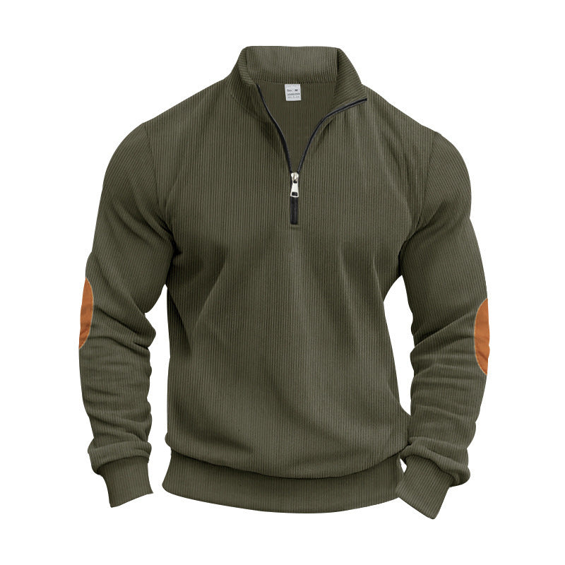 Herren Sportlicher Pullover mit Stehkragen und Reißverschluss Echoarchiv
