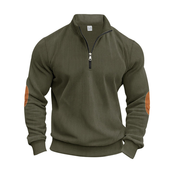 Herren Sportlicher Pullover mit Stehkragen und Reißverschluss Echoarchiv