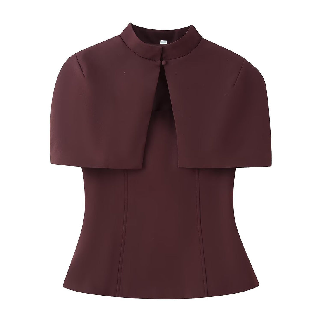 Damen Top mit Capelet-Überwurf und taillierter Peplum‑Silhouette Echoarchiv