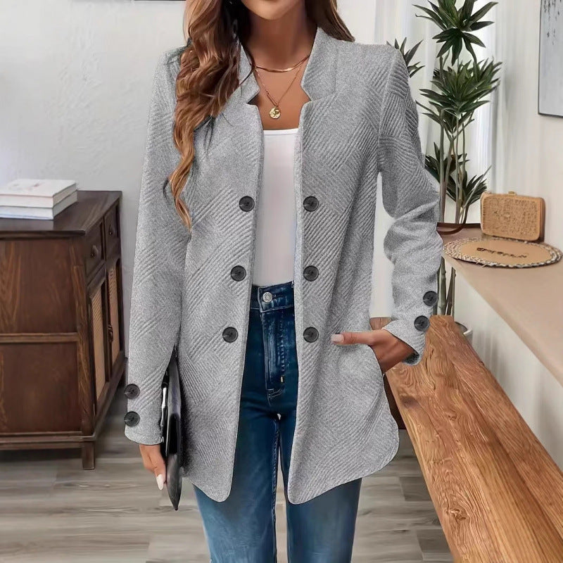 Damen Taillierter Longblazer mit strukturierter Stepp-Optik Echo Archiv