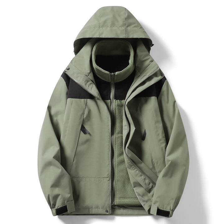 Herren wind- und wasserdichte Multifunktionsjacke mit Fleece-Innenfutter Echoarchiv