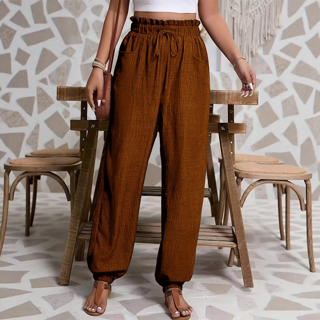 Damen weite Paperbag-Hose Echoarchiv