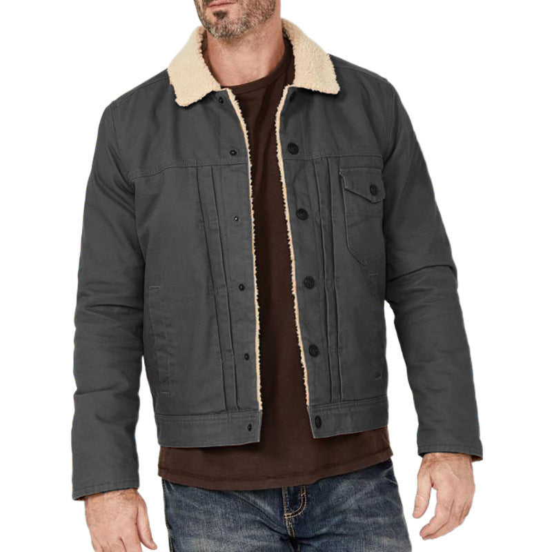 Herren Denimjacke mit weichem Sherpa-Futter Echoarchiv