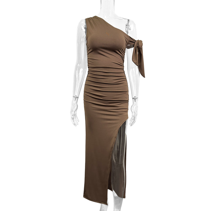 Damen Elegantes Wickelkleid mit asymmetrischem Schnitt und schickem Rüschendetail Echo Archiv