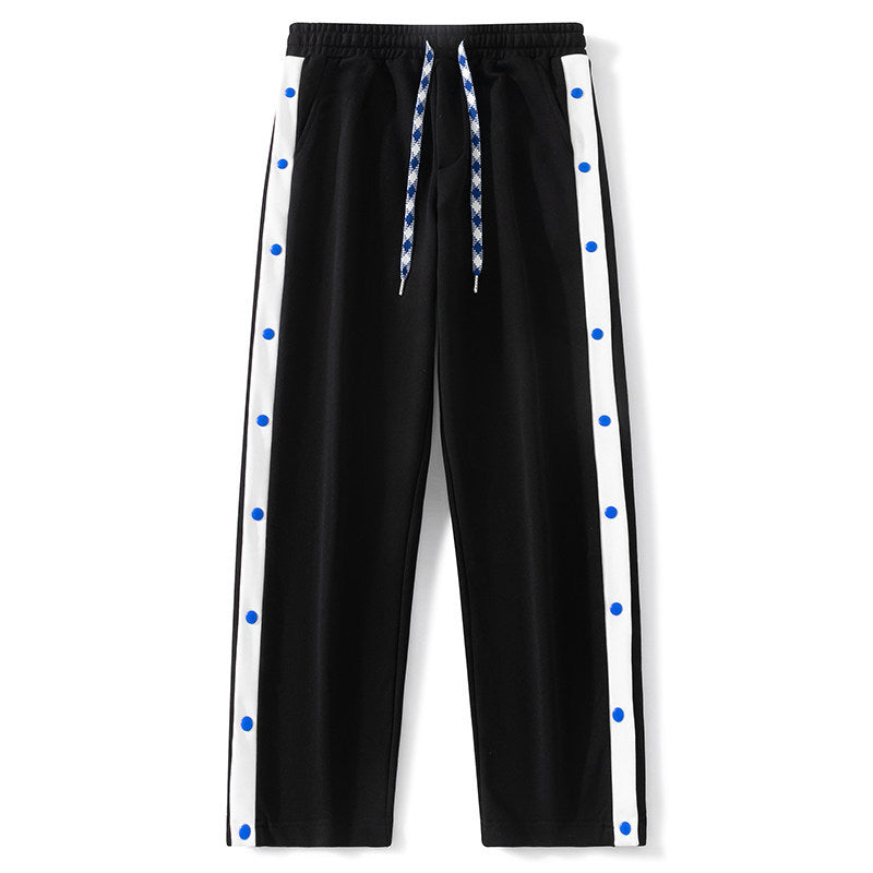 Herren Jogginghose mit Druckknopf-Seitenstreifen, elastischem Bund & Kordelzug Echo Archiv