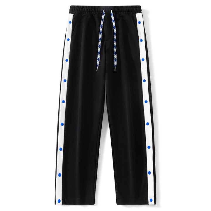 Herren Jogginghose mit Druckknopf-Seitenstreifen, elastischem Bund & Kordelzug Echo Archiv
