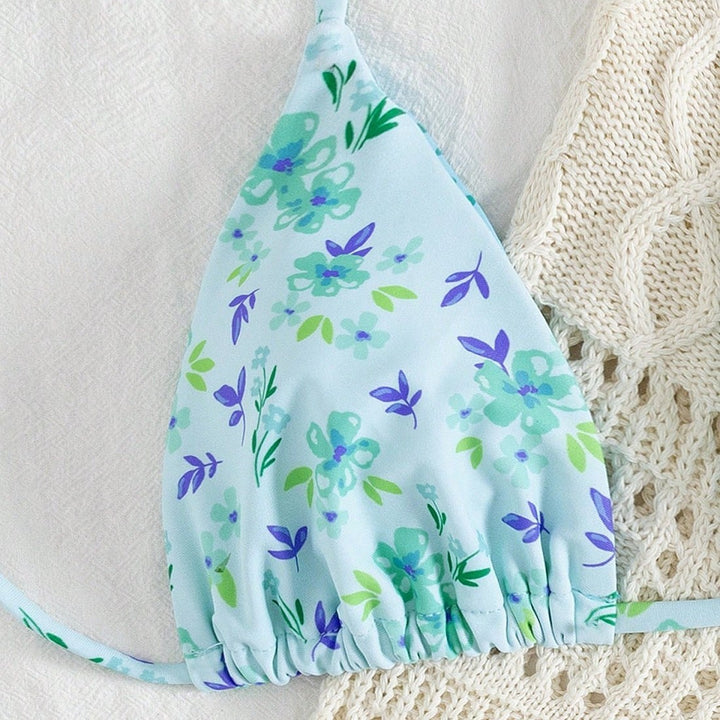 Damen Triangel-Bikini-Set mit hübschen Blumenmustern Echo Archiv